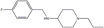 N-[(4-fluorophenyl)methyl]-1-propylpiperidin-4-amine,,结构式