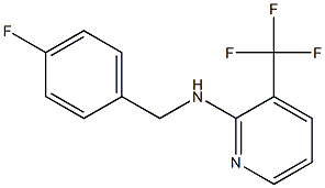 N-[(4-fluorophenyl)methyl]-3-(trifluoromethyl)pyridin-2-amine,,结构式