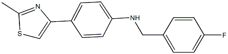 N-[(4-fluorophenyl)methyl]-4-(2-methyl-1,3-thiazol-4-yl)aniline Structure