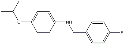 N-[(4-fluorophenyl)methyl]-4-(propan-2-yloxy)aniline Structure
