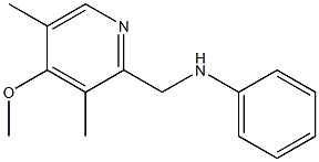 N-[(4-methoxy-3,5-dimethylpyridin-2-yl)methyl]aniline,,结构式