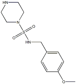 N-[(4-methoxyphenyl)methyl]piperazine-1-sulfonamide,,结构式