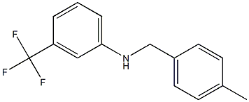 N-[(4-methylphenyl)methyl]-3-(trifluoromethyl)aniline Struktur