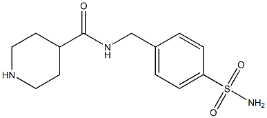 N-[(4-sulfamoylphenyl)methyl]piperidine-4-carboxamide Structure