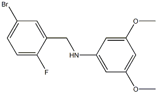 N-[(5-bromo-2-fluorophenyl)methyl]-3,5-dimethoxyaniline,,结构式