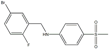 N-[(5-bromo-2-fluorophenyl)methyl]-4-methanesulfonylaniline,,结构式