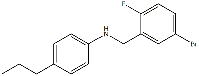 N-[(5-bromo-2-fluorophenyl)methyl]-4-propylaniline,,结构式