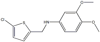 N-[(5-chlorothiophen-2-yl)methyl]-3,4-dimethoxyaniline 化学構造式