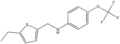 N-[(5-ethylthiophen-2-yl)methyl]-4-(trifluoromethoxy)aniline,,结构式