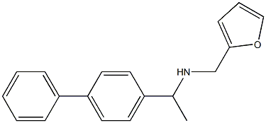 N-[1-(1,1'-biphenyl-4-yl)ethyl]-N-(2-furylmethyl)amine Structure