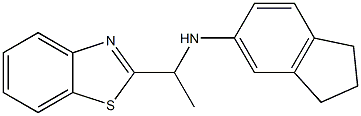 N-[1-(1,3-benzothiazol-2-yl)ethyl]-2,3-dihydro-1H-inden-5-amine Structure