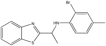 N-[1-(1,3-benzothiazol-2-yl)ethyl]-2-bromo-4-methylaniline Structure