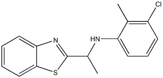 N-[1-(1,3-benzothiazol-2-yl)ethyl]-3-chloro-2-methylaniline Struktur