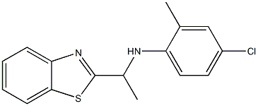 N-[1-(1,3-benzothiazol-2-yl)ethyl]-4-chloro-2-methylaniline Structure