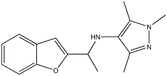 N-[1-(1-benzofuran-2-yl)ethyl]-1,3,5-trimethyl-1H-pyrazol-4-amine 化学構造式