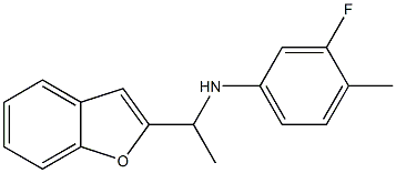 N-[1-(1-benzofuran-2-yl)ethyl]-3-fluoro-4-methylaniline Structure