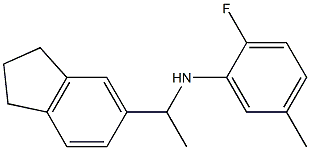 N-[1-(2,3-dihydro-1H-inden-5-yl)ethyl]-2-fluoro-5-methylaniline Structure