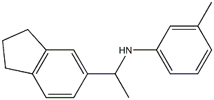 N-[1-(2,3-dihydro-1H-inden-5-yl)ethyl]-3-methylaniline,,结构式