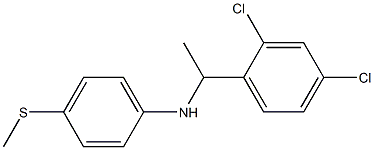 N-[1-(2,4-dichlorophenyl)ethyl]-4-(methylsulfanyl)aniline 化学構造式