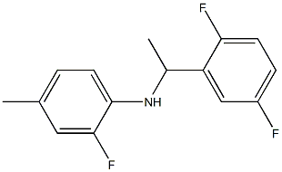 N-[1-(2,5-difluorophenyl)ethyl]-2-fluoro-4-methylaniline 化学構造式