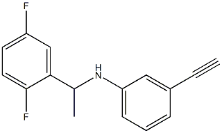 N-[1-(2,5-difluorophenyl)ethyl]-3-ethynylaniline 化学構造式