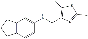 N-[1-(2,5-dimethyl-1,3-thiazol-4-yl)ethyl]-2,3-dihydro-1H-inden-5-amine,,结构式