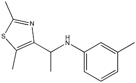 N-[1-(2,5-dimethyl-1,3-thiazol-4-yl)ethyl]-3-methylaniline Structure