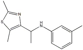 N-[1-(2,5-dimethyl-1,3-thiazol-4-yl)ethyl]-3-methylaniline 结构式