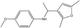 N-[1-(2,5-dimethylfuran-3-yl)ethyl]-4-methoxyaniline 化学構造式