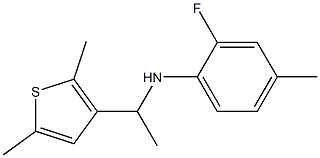 N-[1-(2,5-dimethylthiophen-3-yl)ethyl]-2-fluoro-4-methylaniline 结构式