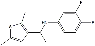 N-[1-(2,5-dimethylthiophen-3-yl)ethyl]-3,4-difluoroaniline Structure