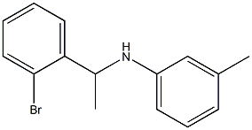 N-[1-(2-bromophenyl)ethyl]-3-methylaniline,,结构式