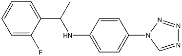 N-[1-(2-fluorophenyl)ethyl]-4-(1H-1,2,3,4-tetrazol-1-yl)aniline Struktur