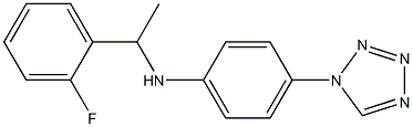 N-[1-(2-fluorophenyl)ethyl]-4-(1H-1,2,3,4-tetrazol-1-yl)aniline Structure