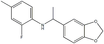 N-[1-(2H-1,3-benzodioxol-5-yl)ethyl]-2-fluoro-4-methylaniline Structure