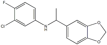 N-[1-(2H-1,3-benzodioxol-5-yl)ethyl]-3-chloro-4-fluoroaniline Structure