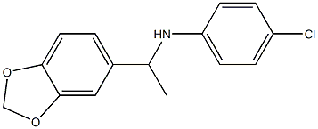 N-[1-(2H-1,3-benzodioxol-5-yl)ethyl]-4-chloroaniline 化学構造式