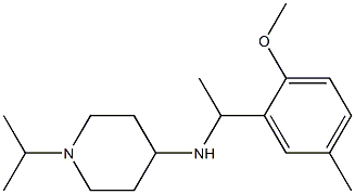 N-[1-(2-methoxy-5-methylphenyl)ethyl]-1-(propan-2-yl)piperidin-4-amine 化学構造式