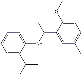 N-[1-(2-methoxy-5-methylphenyl)ethyl]-2-(propan-2-yl)aniline,,结构式