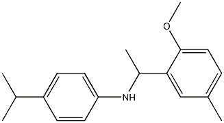 N-[1-(2-methoxy-5-methylphenyl)ethyl]-4-(propan-2-yl)aniline,,结构式