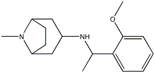 N-[1-(2-methoxyphenyl)ethyl]-8-methyl-8-azabicyclo[3.2.1]octan-3-amine,,结构式