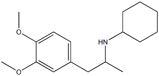 N-[1-(3,4-dimethoxyphenyl)propan-2-yl]cyclohexanamine,,结构式