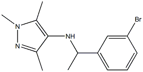 N-[1-(3-bromophenyl)ethyl]-1,3,5-trimethyl-1H-pyrazol-4-amine 结构式