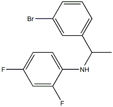 N-[1-(3-bromophenyl)ethyl]-2,4-difluoroaniline 结构式
