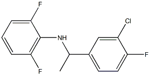 N-[1-(3-chloro-4-fluorophenyl)ethyl]-2,6-difluoroaniline 化学構造式