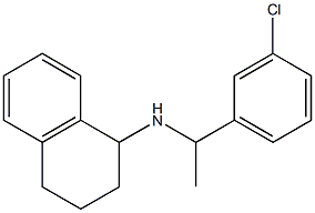 N-[1-(3-chlorophenyl)ethyl]-1,2,3,4-tetrahydronaphthalen-1-amine 结构式