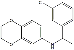 N-[1-(3-chlorophenyl)ethyl]-2,3-dihydro-1,4-benzodioxin-6-amine 化学構造式