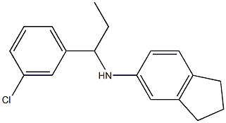 N-[1-(3-chlorophenyl)propyl]-2,3-dihydro-1H-inden-5-amine Struktur
