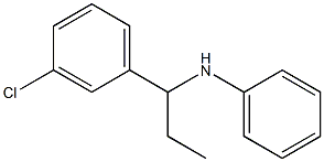 N-[1-(3-chlorophenyl)propyl]aniline,,结构式