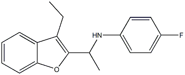 N-[1-(3-ethyl-1-benzofuran-2-yl)ethyl]-4-fluoroaniline Struktur